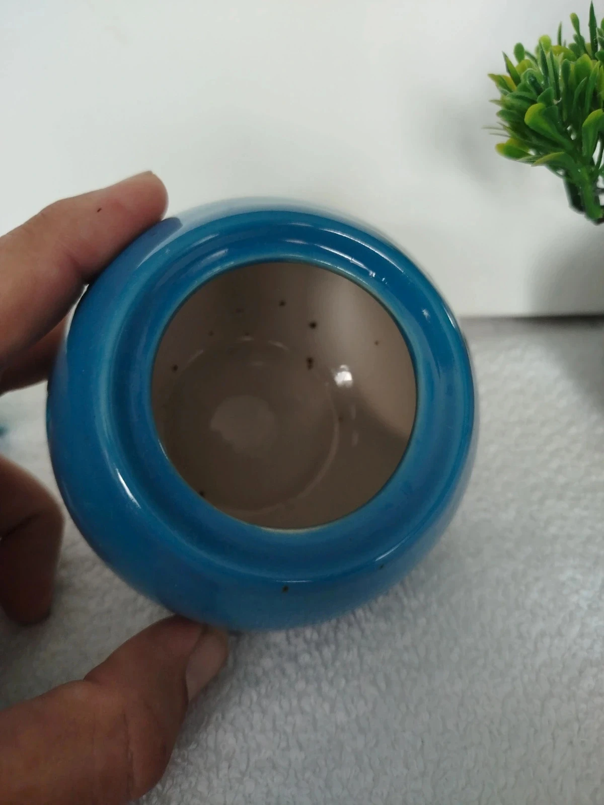 Old blue sugar bowl – photo 6